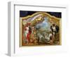 Allegory of the Power of Great Britain by Sea, Design for a Decorative Panel-Sir James Thornhill-Framed Premium Giclee Print