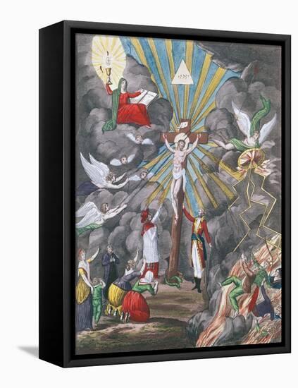 Allegory of the Re-Establishment of the Catholic Religion in France in 1802 under Napoleon Bonapart-null-Framed Stretched Canvas