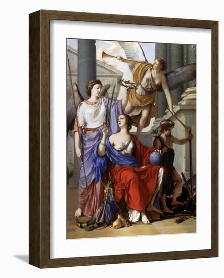 Allegory of the Regency of Anne of Austria-Laurent de La Hyre-Framed Giclee Print