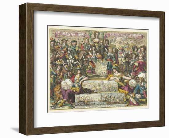 Allegory of the Victory of the Allies in 1704, 1704-1705-Romeyn De Hooghe-Framed Giclee Print