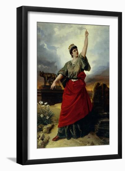 Allegory of Unification of Italy-Antonio Muzzi-Framed Giclee Print