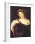 Allegory of Vanity, or Young Woman with a Mirror, circa 1515-Titian (Tiziano Vecelli)-Framed Giclee Print