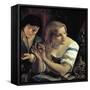 Allegory of Vanity-Angelo Caroselli-Framed Stretched Canvas