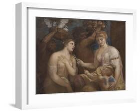 Allegory of Venus and Cupid, C.1600-Titian (Tiziano Vecelli)-Framed Giclee Print