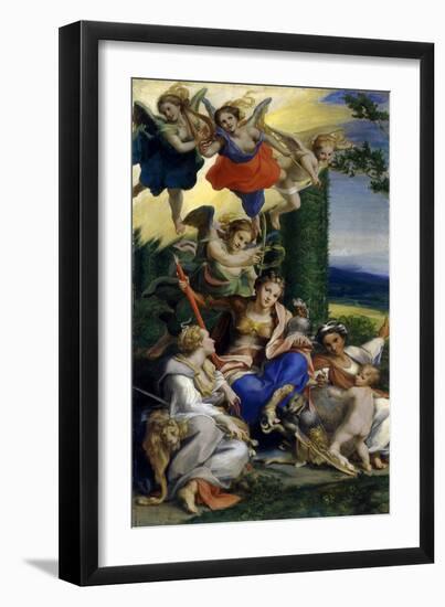 Allegory of Virtues, 1529-Antonio Allegri Da Correggio-Framed Giclee Print