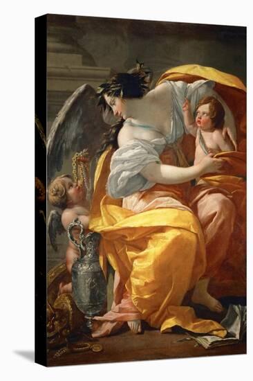 Allegory of Wealth. Between 1630 and 1635-Simon Vouet-Stretched Canvas