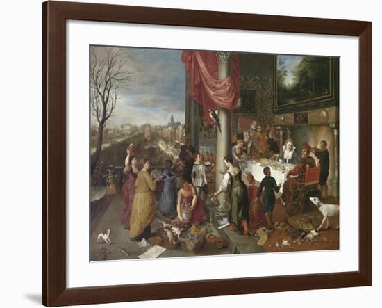 Allegory of Winter-Pieter Bruegel the Elder-Framed Premium Giclee Print