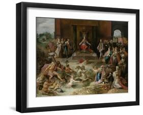 Allegory on the Abdication of Emperor Charles V in Brussels, C.1630-40-Frans Francken the Younger-Framed Giclee Print