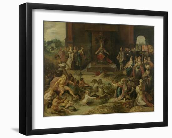 Allegory on the Abdication of Emperor Charles V in Brussels October 1555, 1642-Frans Francken the Younger-Framed Giclee Print