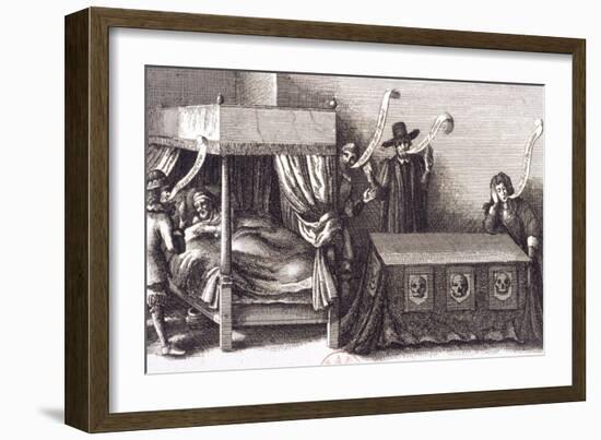 Allegory on the Death of James I at Theobalds in Hertfordshire, 1625-Wenceslaus Hollar-Framed Giclee Print