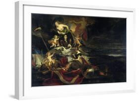 Allegory on the Raid on Chatham-Cornelis Bisschop-Framed Art Print