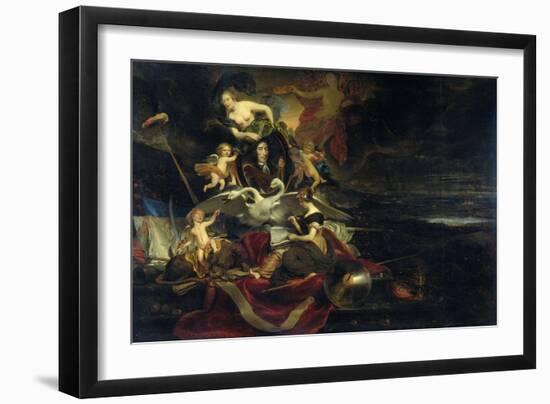 Allegory on the Raid on Chatham-Cornelis Bisschop-Framed Art Print