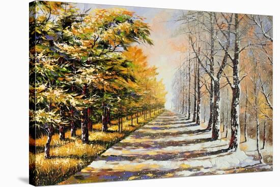 Allegory on Theme Winter-Autumn-balaikin2009-Stretched Canvas