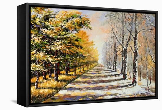 Allegory on Theme Winter-Autumn-balaikin2009-Framed Stretched Canvas