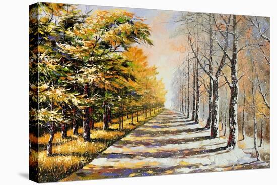 Allegory on Theme Winter-Autumn-balaikin2009-Stretched Canvas