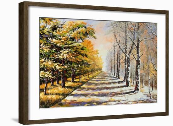 Allegory on Theme Winter-Autumn-balaikin2009-Framed Art Print