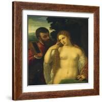 Allegory, Possibly Alfonso D'Este and Laura Dianti-Titian (Tiziano Vecelli)-Framed Giclee Print