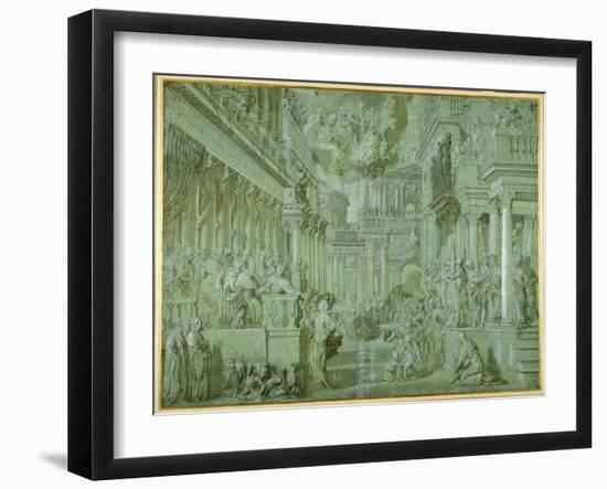 Allegory to Celebrate the Publication of the Holy League in 1571-Paolo Veronese-Framed Giclee Print