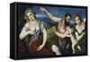 Allegory with Mars, Venus, Flora and Cupid, Ca 1560-Paris Bordone-Framed Stretched Canvas