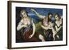 Allegory with Mars, Venus, Flora and Cupid, Ca 1560-Paris Bordone-Framed Giclee Print