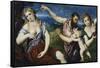 Allegory with Mars, Venus, Flora and Cupid, Ca 1560-Paris Bordone-Framed Stretched Canvas