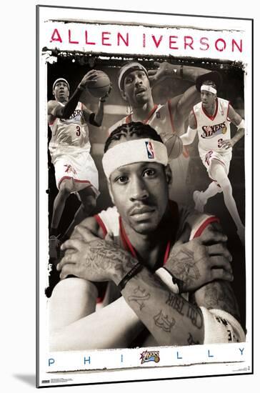 Allen Iverson - Collage-Trends International-Mounted Poster