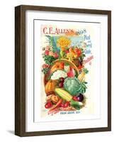 Allen's Seed Guide Brattleboro-null-Framed Art Print