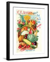 Allen's Seed Guide Brattleboro-null-Framed Art Print