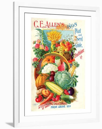 Allen's Seed Guide Brattleboro-null-Framed Art Print
