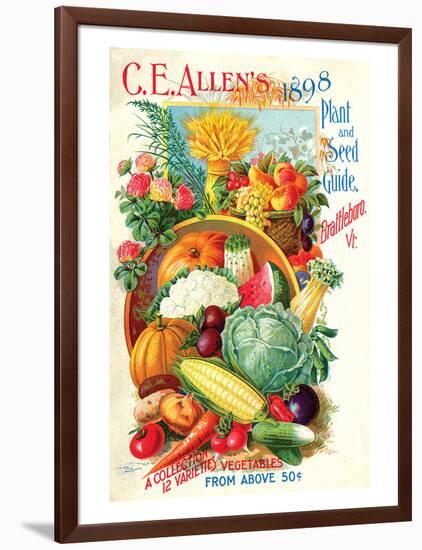 Allen's Seed Guide Brattleboro-null-Framed Art Print