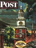 "Independence Hall, Philadelphia, Pa.," Saturday Evening Post Cover, June 2, 1945-Allen Saalburg-Giclee Print