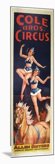 "Allen Sisters, America's Greatest Equestriennes", Circa 1940-null-Mounted Giclee Print