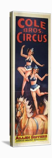 "Allen Sisters, America's Greatest Equestriennes", Circa 1940-null-Stretched Canvas