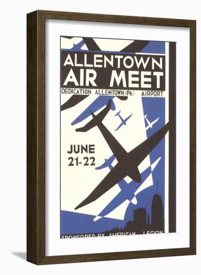 Allentown Air Meet Poster-null-Framed Art Print