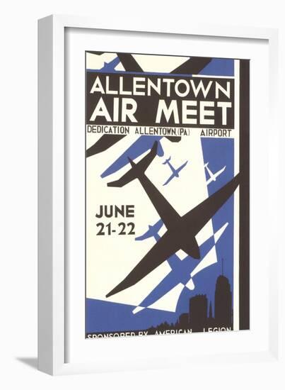 Allentown Air Meet Poster-null-Framed Art Print