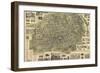 Allentown, Pennsylvania - Panoramic Map-Lantern Press-Framed Art Print