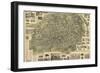 Allentown, Pennsylvania - Panoramic Map-Lantern Press-Framed Art Print