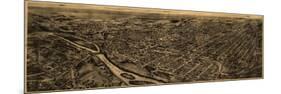 Allentown, Pennsylvania - Panoramic Map-Lantern Press-Mounted Art Print