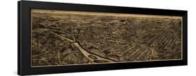 Allentown, Pennsylvania - Panoramic Map-Lantern Press-Framed Art Print