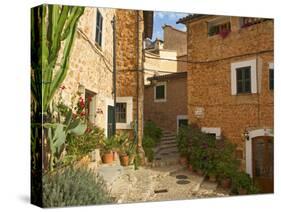 Alley in Fornalutx, Majorca, Balearics, Spain-Katja Kreder-Stretched Canvas