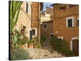 Alley in Fornalutx, Majorca, Balearics, Spain-Katja Kreder-Stretched Canvas