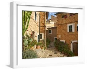 Alley in Fornalutx, Majorca, Balearics, Spain-Katja Kreder-Framed Photographic Print