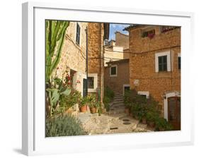 Alley in Fornalutx, Majorca, Balearics, Spain-Katja Kreder-Framed Photographic Print