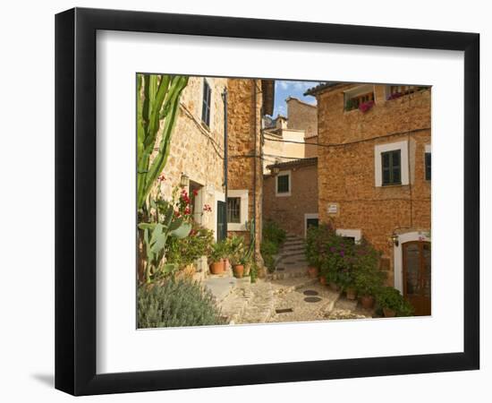 Alley in Fornalutx, Majorca, Balearics, Spain-Katja Kreder-Framed Photographic Print