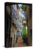 Alley in the Old Town of Ventimiglia, Province of Imperia, Liguria, Italy-null-Stretched Canvas