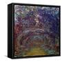 Alley of Roses in Giverny-Claude Monet-Framed Stretched Canvas