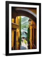 Alley With a Lake View, Bellagio, Lake Como, Italy-George Oze-Framed Photographic Print