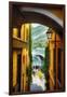 Alley With a Lake View, Bellagio, Lake Como, Italy-George Oze-Framed Photographic Print