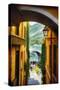 Alley With a Lake View, Bellagio, Lake Como, Italy-George Oze-Stretched Canvas