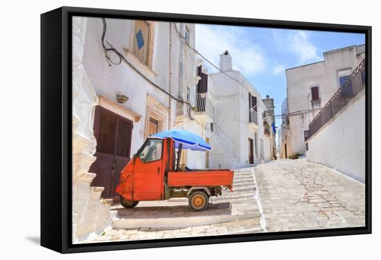 Alleyway. Ceglie Messapica. Puglia. Italy.-Mi.Ti.-Framed Stretched Canvas